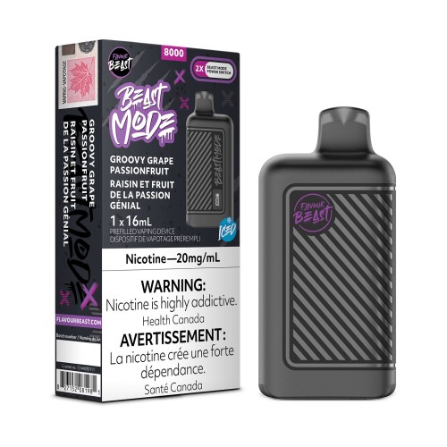 Groovy Grape Passionfruit Iced Flavour Beast Beast Mode Disposable Vape